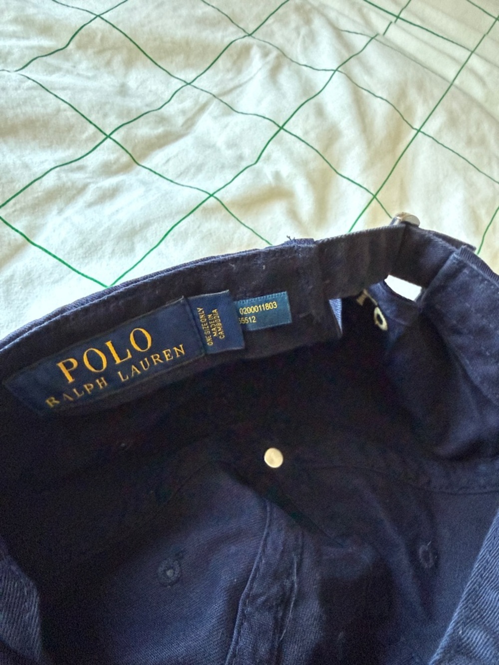 Ralph Lauren Navy Cap with Yellow Polo Pony Embroidery - Picture 3 of 5